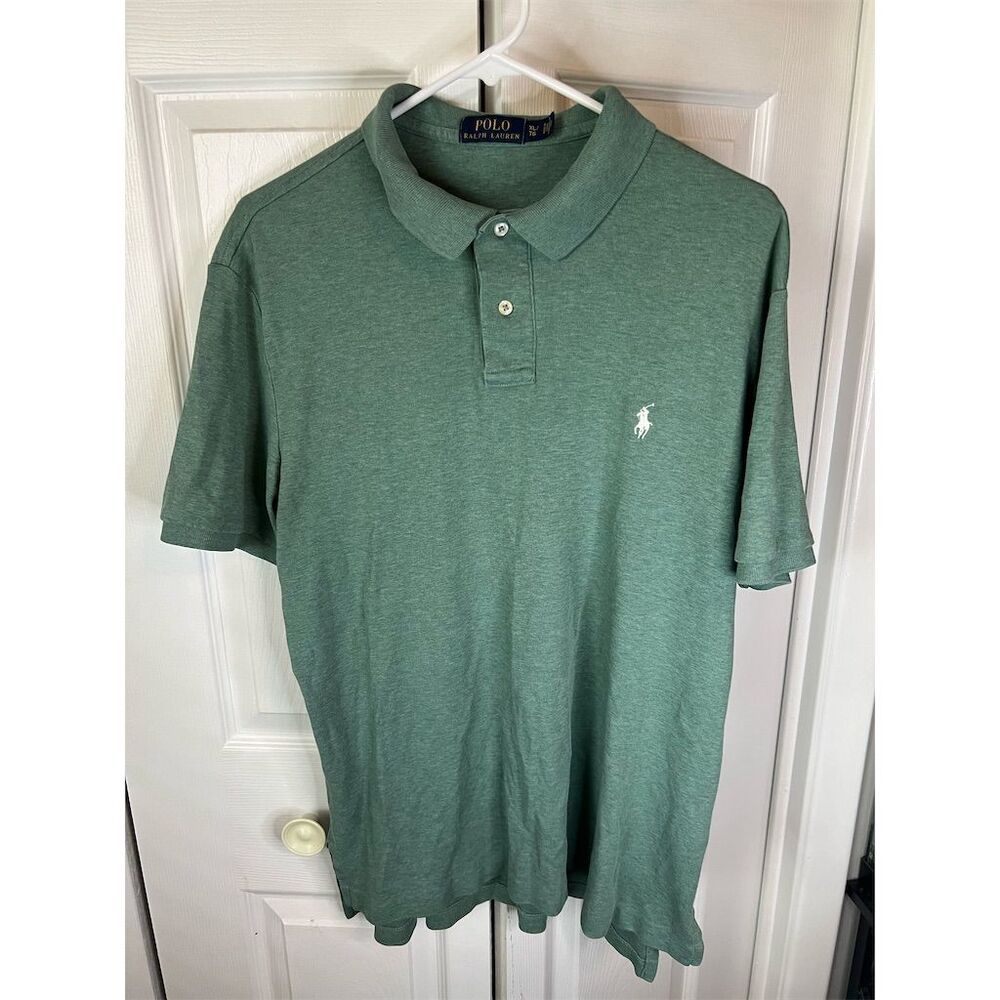 Polo Ralph Lauren Men's Classic Polo Shirt Green XL Short Sleeve Embroid…